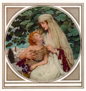 Uma Manhã na Galileia (cor litho) de Herbert Gustave (after) Schmalz