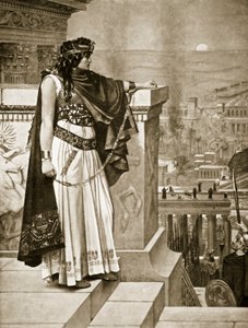 O último olhar de Zenobia em Palmyra, ilustração da "História das Nações de Hutchinson", 1915