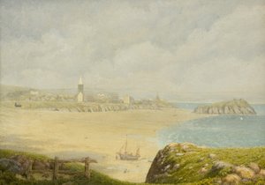 Tenby, a praia (Óleo sobre tela) de Herbert Isambard Owen