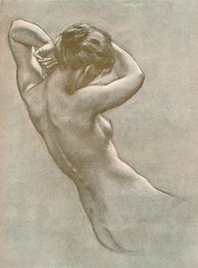 Estudo para convocação de ninfas e deidades prospero, c1902, 1903 de Herbert James Draper