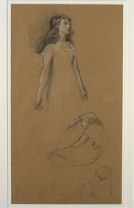 Estudo para Yseult para &39;Tristram e Yseult&39; de Herbert James Draper