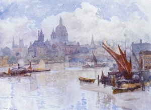 Blackfriars Reach (cor litho) de Herbert Menzies (after) Marshall