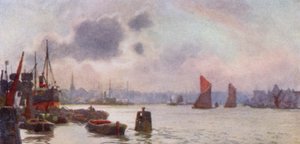 Lavanda Wharf (cor litho) de Herbert Menzies (after) Marshall