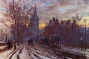 O Aterro de Westminster (cor litho)