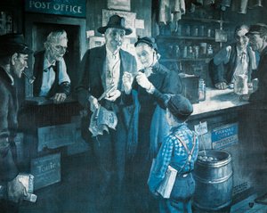 O fornecedor de espectáculos no final do século XIX, publicidade para a American Optical Company de Herbert Morton Stoops