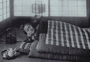 Hora de dormir no Japão (foto a p/b) de Herbert Ponting