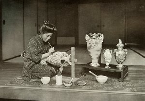 Pintura de Cerâmica para Exportação, 1910. de Herbert Ponting