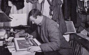 "Para Wilson, como artista, houve compensações" (foto a p/b) de Herbert Ponting