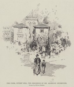 Os pinheiros, Putney Hill, a residência do Sr. Algernon Swinburne de Herbert Railton