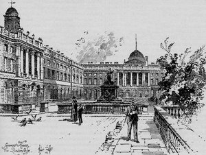 O Quadrilátero, Somerset House, c1890 de Herbert Railton