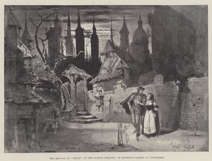 O renascimento de Fausto no Teatro Lyceum, no jardim de Martha em Nuremberg de Herbert Railton