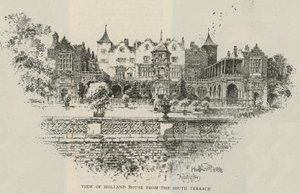 Vista, de, casa holanda, de, a, sul, terraço de Herbert Railton