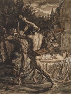 Hércules luta com a Morte pela alma de Alcestis