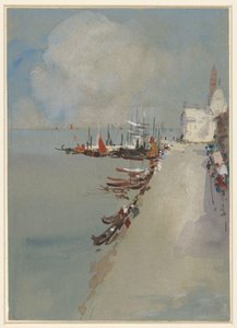 Vista de Veneza com o Canal da Giudecca de Hercules Brabazon Brabazon