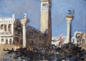 Piazzetta do Canal (lápis, aquarela e cor do corpo)