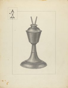 Lâmpada de canfeno de Herman Bader
