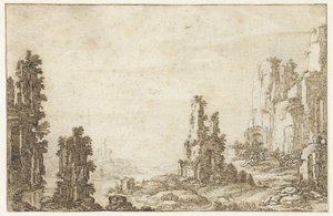 Paisagem com ruínas de Herman Breckerveld