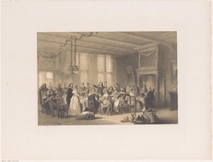 Brinde num banquete de casamento no século XVII de Herman Frederik Carel ten Kate