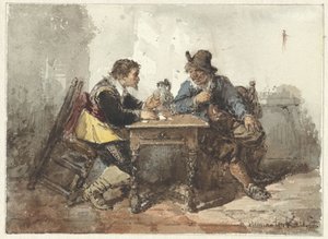 Dois homens sentados a uma mesa