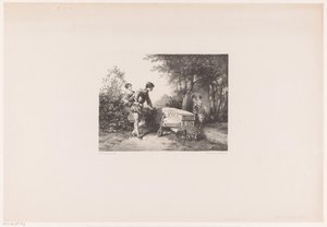 Dois casais em um parque de Herman Frederik Carel ten Kate