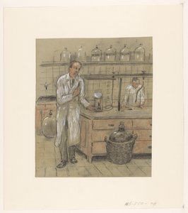 Dois homens num laboratório de Herman Heijenbrock (possibly)
