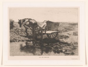 Carrinho de cavalos nas charnecas
Sobre os pântanos (título sobre o objecto) de Herman Johannes van der Weele
