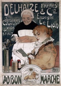 Cartaz para os Delhaize Brothers & Co. Biscuits, 1900