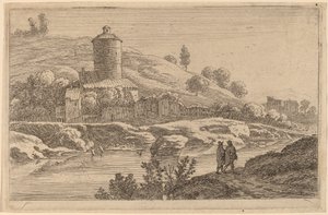 Torre redonda perto do Tibre de Herman van Swanevelt
