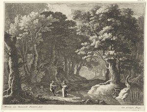 A tentação de Santo António o Grande
Paisagens com santos penitentes (título da série) de Herman van Swanevelt