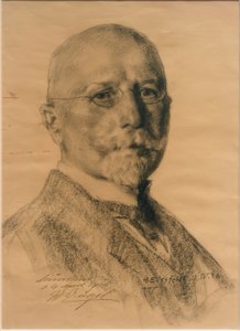Retrato de Heinrich von Zügel de Hermann Eissfeldt