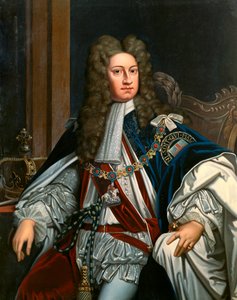 Retrato do rei Carlos I após o original de Godfrey Kneller (óleo sobre tela) de Hermann Goldschmidt