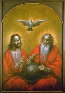 O Espírito Santo com um Modelo do Mundo de Ptolomeu, 1610 de Hermann Han