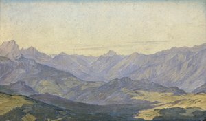 Vale da Montanha em Oberbayern, 1829 (óleo sobre papel)
