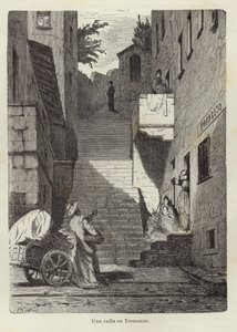 Uma rua em Tremezzo de Hermann Kaulbach