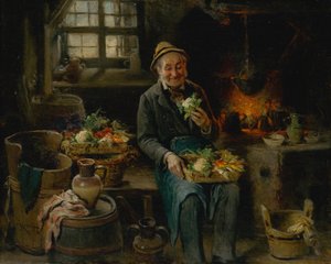 Velho na cozinha, 1875.