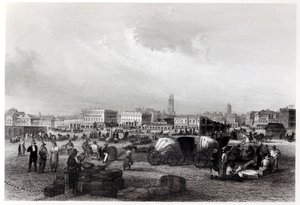 Am Kai Levee em Nova Orleans, c.1840 (foto bW) de Hermann Meyer