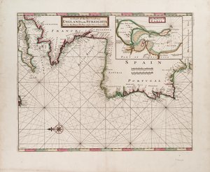 Uma carta da costa marítima de Inglaterra até às Estreitas
