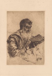 Judeu orante de Hermann Struck (signed by artist)