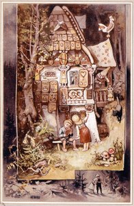Hansel e Gretel, conto de Grimm - ilustração de Hermann Vogel