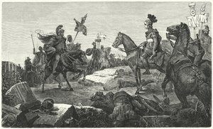 O encontro entre Cipião Africano e Aníbal antes da Batalha de Zama, 202 aC
