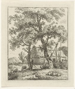 Fazenda e pastor de ovelhas de Hermanus Fock