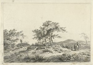 Paisagem com piloto e pedestre de Hermanus Fock