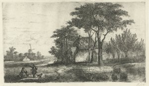 Paisagem com um caminhante de Hermanus Jan Hendrik van Rijkelijkhuysen