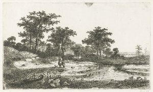 Dois caçadores em um ven de Hermanus Jan Hendrik van Rijkelijkhuysen