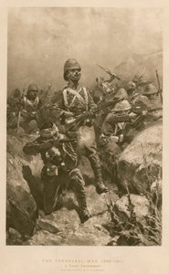 Um Engajamento Afiado: batalha durante a Guerra dos Bôeres de Hermanus Willem (after) Koekkoek