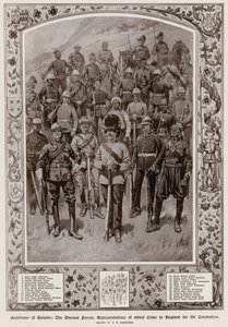 As forças ultramarinas, representantes de que vieram para a Inglaterra para a coroação do rei George V