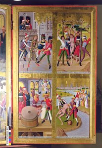 Cenas da Vida de São Vítor da Seção Interna da Ala Exterior Direita do Antigo Altar Principal na Igreja de São Nicolau, 1481 (têmpera no painel)