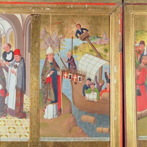 São Nicolau salvando um navio, do alto altar da Igreja de São Nicolau, 1481 (detalhe) (ver 197688-89, 197691-92)