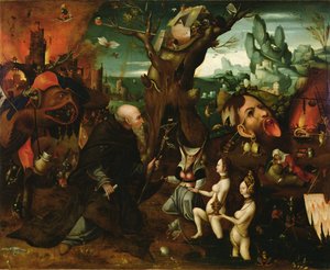 Tentação de Santo Antônio (óleo sobre painel)