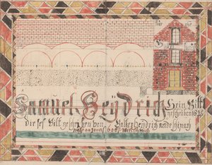Desenho para Samuel Heydrich, 1845 (tinta, wc e lápis sobre papel)